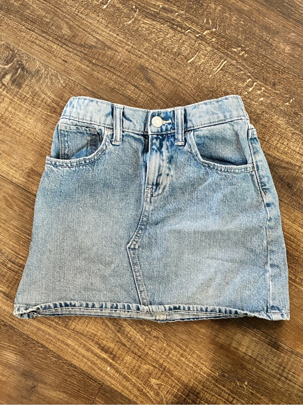 Old Navy Girls Light Wash Denim Mini Skirt